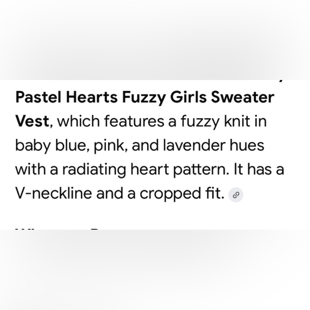 SWEET SOCIETY Hot Topic ladies, pastel hearts, sweater, vest size Small VVGUC+++ - Picture 5 of 11
